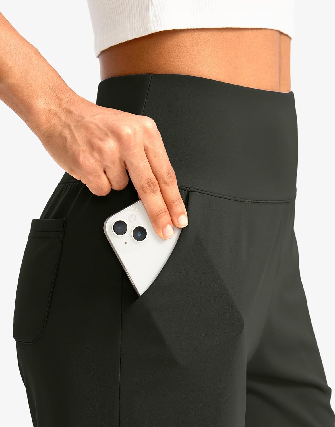 image:imageG Gradual Womens Bermuda Long Shorts with Pockets 975 High Waisted Shorts for Women Walking Athletic WorkoutOlive