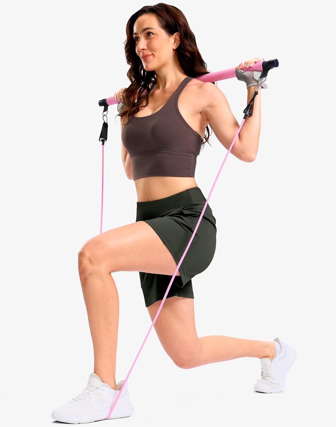 image:imageG Gradual Womens Bermuda Long Shorts with Pockets 975 High Waisted Shorts for Women Walking Athletic WorkoutOlive