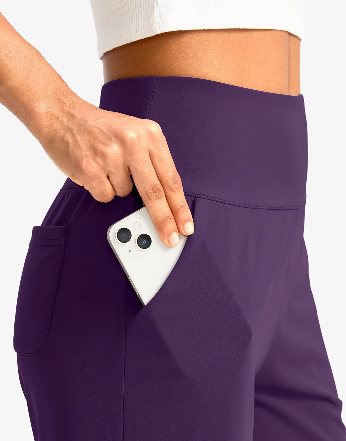 image:imageG Gradual Womens Bermuda Long Shorts with Pockets 975 High Waisted Shorts for Women Walking Athletic WorkoutPurple