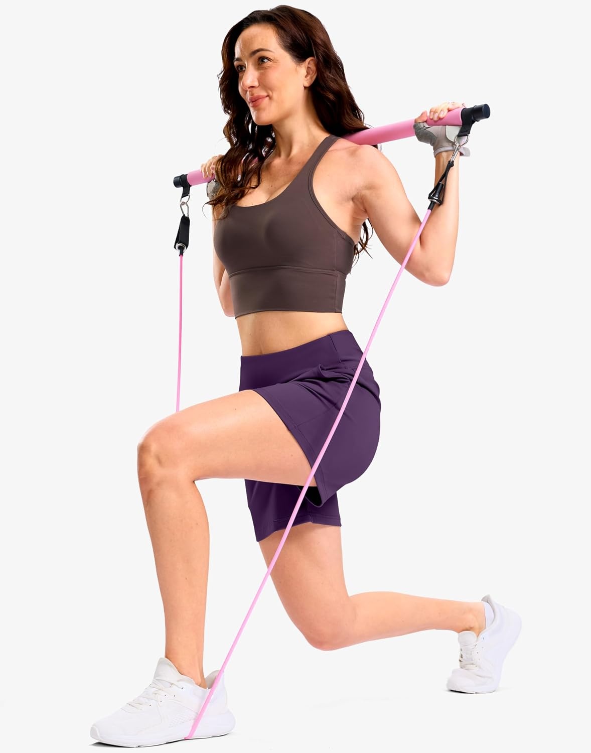 image:imageG Gradual Womens Bermuda Long Shorts with Pockets 975 High Waisted Shorts for Women Walking Athletic WorkoutPurple