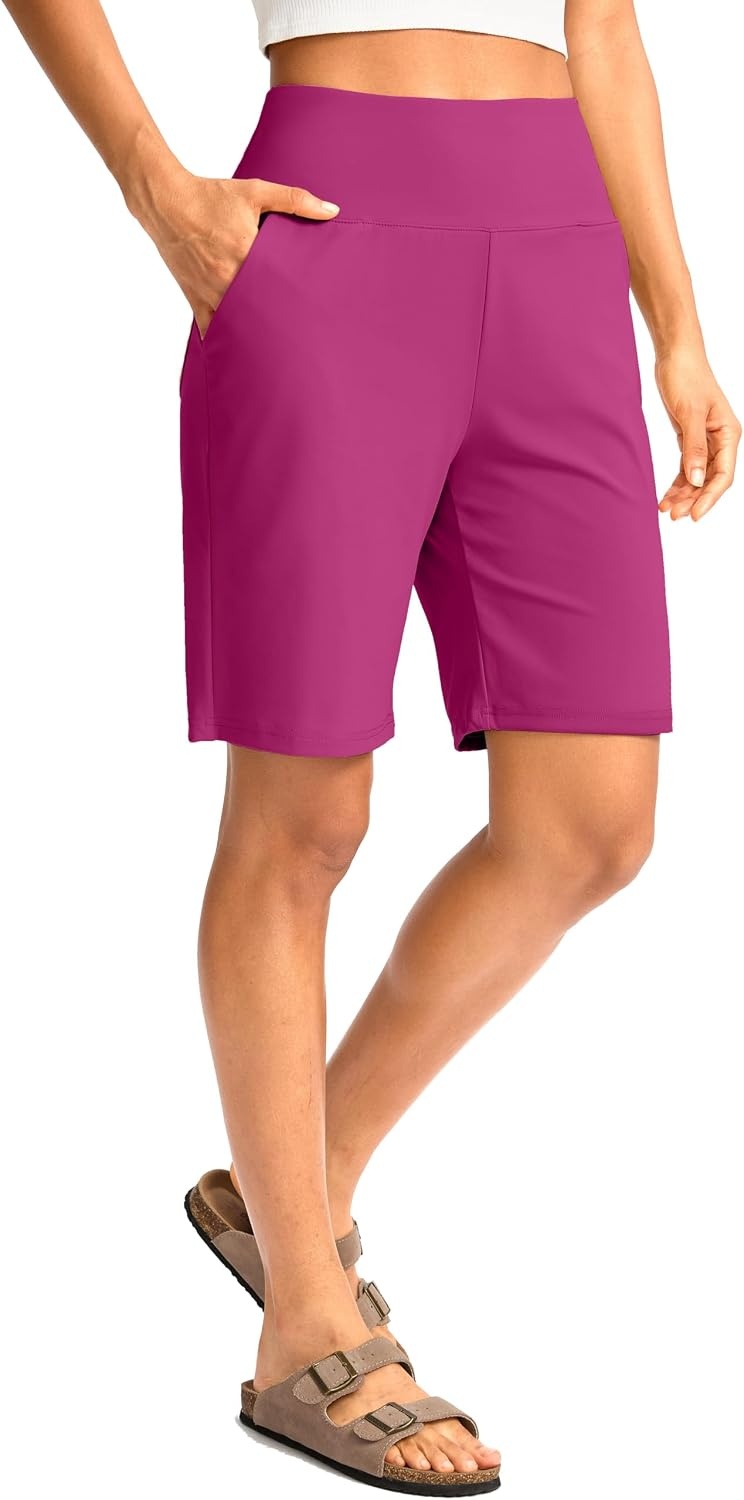 image:imageG Gradual Womens Bermuda Long Shorts with Pockets 975 High Waisted Shorts for Women Walking Athletic WorkoutVelvet Dust