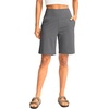 G Gradual Women’s Bermuda Long Shorts with Pockets 9″/7″/5″ High Waisted Shorts for Women Walking Athletic Workout(Charcoal)