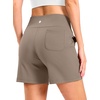 G Gradual Women’s Bermuda Long Shorts with Pockets 9″/7″/5″ High Waisted Shorts for Women Walking Athletic Workout(Dark Khaki)
