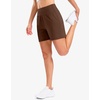 G Gradual Women’s Bermuda Long Shorts with Pockets 9″/7″/5″ High Waisted Shorts for Women Walking Athletic Workout(Espresso)
