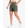 G Gradual Women’s Bermuda Long Shorts with Pockets 9″/7″/5″ High Waisted Shorts for Women Walking Athletic Workout(Grey Sage)