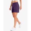 G Gradual Women’s Bermuda Long Shorts with Pockets 9″/7″/5″ High Waisted Shorts for Women Walking Athletic Workout(Purple)