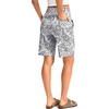 G Gradual Women’s Bermuda Long Shorts with Pockets 9″/7″/5″ High Waisted Shorts for Women Walking Athletic Workout(White Paisley)