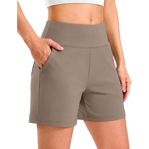 G Gradual Women’s Bermuda Long Shorts with Pockets 9″/7″/5″ High Waisted Shorts for Women Walking Athletic Workout(Dark Khaki)