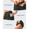 G Gradual 5″/7″ Athletic Running Shorts for Women 2 Zipper Pockets Lightweight Workout Gym Summer Dolphin Shorts with Liner(Green Camo)