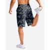 G Gradual Men’s Athletic Shorts with Pockets 9″ / 11″ Long Basketball Shorts Lightweight Quick Dry Gym Workout Shorts for Men(Blue Camo)