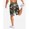 G Gradual Men’s Athletic Shorts with Pockets 9″ / 11″ Long Basketball Shorts Lightweight Quick Dry Gym Workout Shorts for Men(Green Camo)