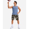 G Gradual Men’s Athletic Shorts with Pockets 9″ / 11″ Long Basketball Shorts Lightweight Quick Dry Gym Workout Shorts for Men(Green Camo)
