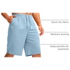 G Gradual Men’s Athletic Shorts with Pockets 9″ / 11″ Long Basketball Shorts Lightweight Quick Dry Gym Workout Shorts for Men(Light Blue)