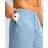 G Gradual Men’s Athletic Shorts with Pockets 9″ / 11″ Long Basketball Shorts Lightweight Quick Dry Gym Workout Shorts for Men(Light Blue)