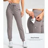 G Gradual Women’s 28″/30″/32″ Fleece Lined Joggers Water Resistant High Waisted Winter Thermal Tall Sweatpants with Pockets(Dusty Grey)