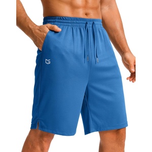 G Gradual Men’s Athletic Shorts with Pockets 9″ / 11″ Long Basketball Shorts Lightweight Quick Dry Gym Workout Shorts for Men(Blue)