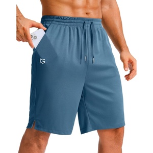 G Gradual Men’s Athletic Shorts with Pockets 9″ / 11″ Long Basketball Shorts Lightweight Quick Dry Gym Workout Shorts for Men(Dusty Blue)