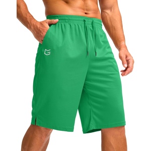 G Gradual Men’s Athletic Shorts with Pockets 9″ / 11″ Long Basketball Shorts Lightweight Quick Dry Gym Workout Shorts for Men(Green)