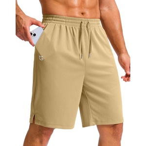 G Gradual Men’s Athletic Shorts with Pockets 9″ / 11″ Long Basketball Shorts Lightweight Quick Dry Gym Workout Shorts for Men(Khaki)