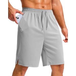 G Gradual Men’s Athletic Shorts with Pockets 9″ / 11″ Long Basketball Shorts Lightweight Quick Dry Gym Workout Shorts for Men(Light Gray)
