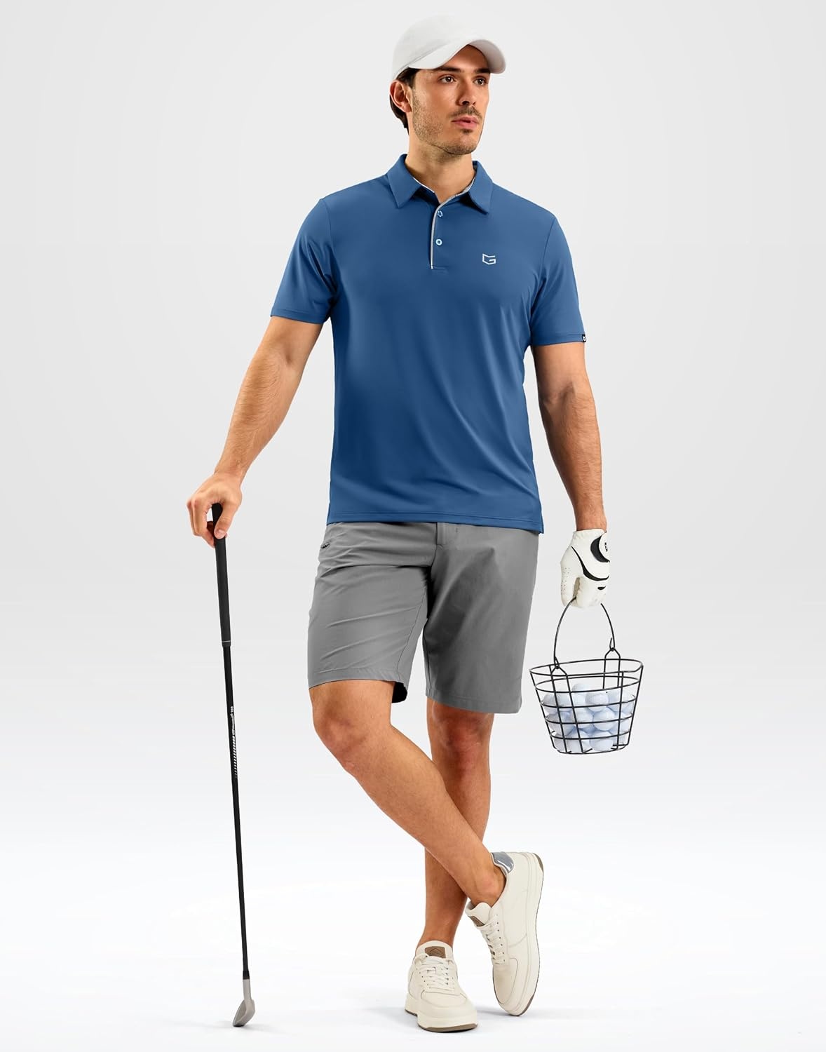 image:imageG Gradual Mens Golf Shirt Dry Fit Stretch Polo Shirts for Men Moisture Wicking Short Sleeve Polos Athletic Tennis CasualIndigo