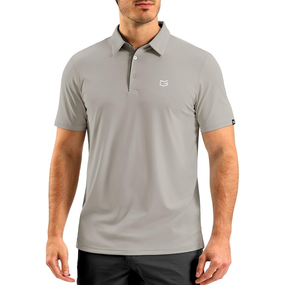image:imageG Gradual Mens Golf Shirt Dry Fit Stretch Polo Shirts for Men Moisture Wicking Short Sleeve Polos Athletic Tennis CasualWarm Ash Grey