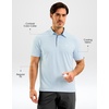 G Gradual Mens Golf Shirt Dry Fit Stretch Polo Shirts for Men Moisture Wicking Short Sleeve Polos Athletic Tennis Casual(Light Blue)