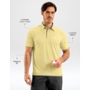 G Gradual Mens Golf Shirt Dry Fit Stretch Polo Shirts for Men Moisture Wicking Short Sleeve Polos Athletic Tennis Casual(Light Yellow)