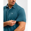 G Gradual Mens Golf Shirt Dry Fit Stretch Polo Shirts for Men Moisture Wicking Short Sleeve Polos Athletic Tennis Casual(Teal)