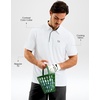 G Gradual Mens Golf Shirt Dry Fit Stretch Polo Shirts for Men Moisture Wicking Short Sleeve Polos Athletic Tennis Casual(White)