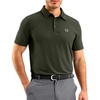 G Gradual Mens Golf Shirt Dry Fit Stretch Polo Shirts for Men Moisture Wicking Short Sleeve Polos Athletic Tennis Casual(Army Green)