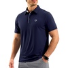 G Gradual Mens Golf Shirt Dry Fit Stretch Polo Shirts for Men Moisture Wicking Short Sleeve Polos Athletic Tennis Casual(Navy)