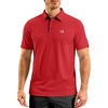 G Gradual Mens Golf Shirt Dry Fit Stretch Polo Shirts for Men Moisture Wicking Short Sleeve Polos Athletic Tennis Casual(Red)