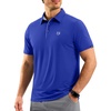 G Gradual Mens Golf Shirt Dry Fit Stretch Polo Shirts for Men Moisture Wicking Short Sleeve Polos Athletic Tennis Casual(Royal Blue)