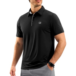 G Gradual Mens Golf Shirt Dry Fit Stretch Polo Shirts for Men Moisture Wicking Short Sleeve Polos Athletic Tennis Casual(Black)