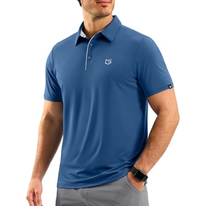 G Gradual Mens Golf Shirt Dry Fit Stretch Polo Shirts for Men Moisture Wicking Short Sleeve Polos Athletic Tennis Casual(Indigo)