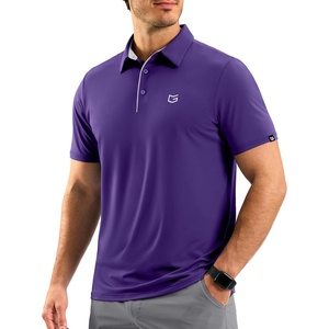 G Gradual Mens Golf Shirt Dry Fit Stretch Polo Shirts for Men Moisture Wicking Short Sleeve Polos Athletic Tennis Casual(Purple)