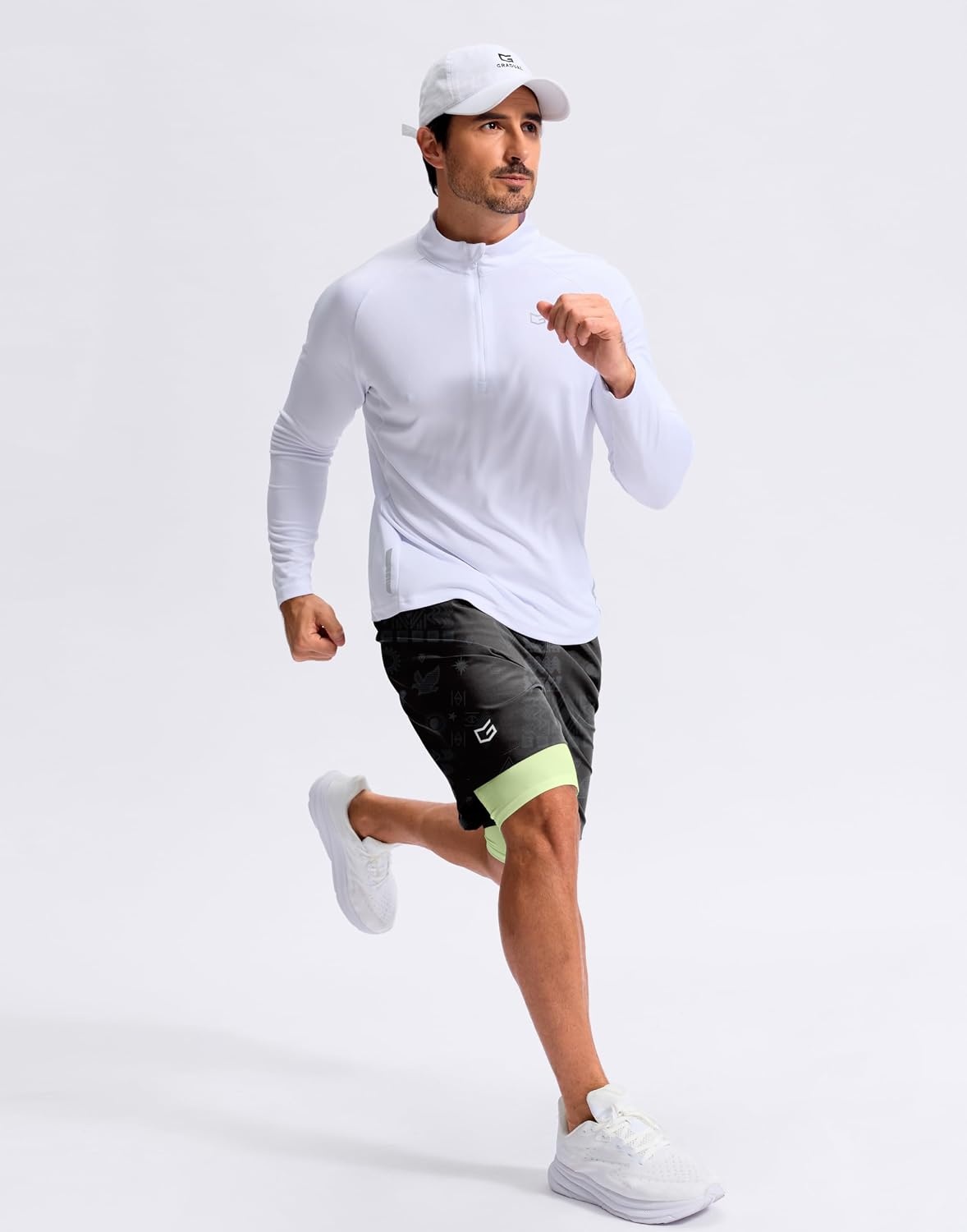 image:imageG Gradual Mens Running Gym Shorts with Compression Liner 5 7 9 Quick Dry Workout Athletic Shorts for Men Zipper PocketsBlack Totem
