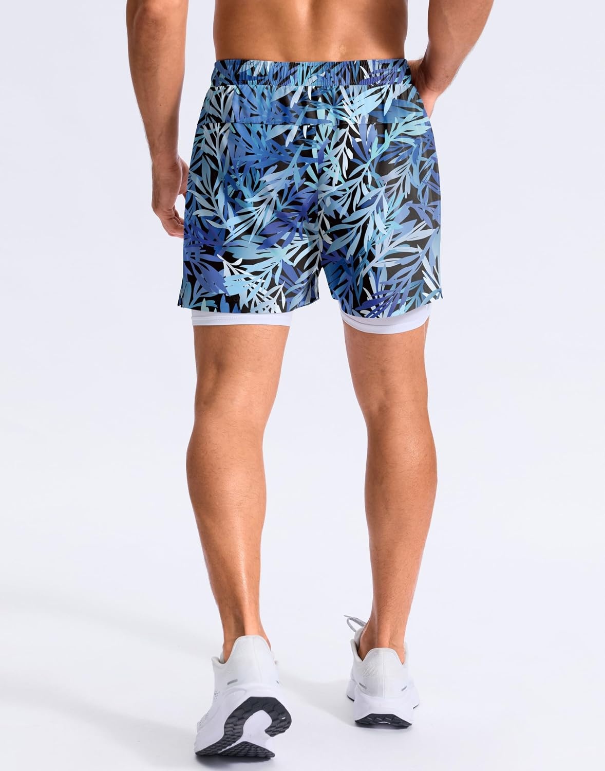 image:imageG Gradual Mens Running Gym Shorts with Compression Liner 5 7 9 Quick Dry Workout Athletic Shorts for Men Zipper PocketsBlue Dynamic