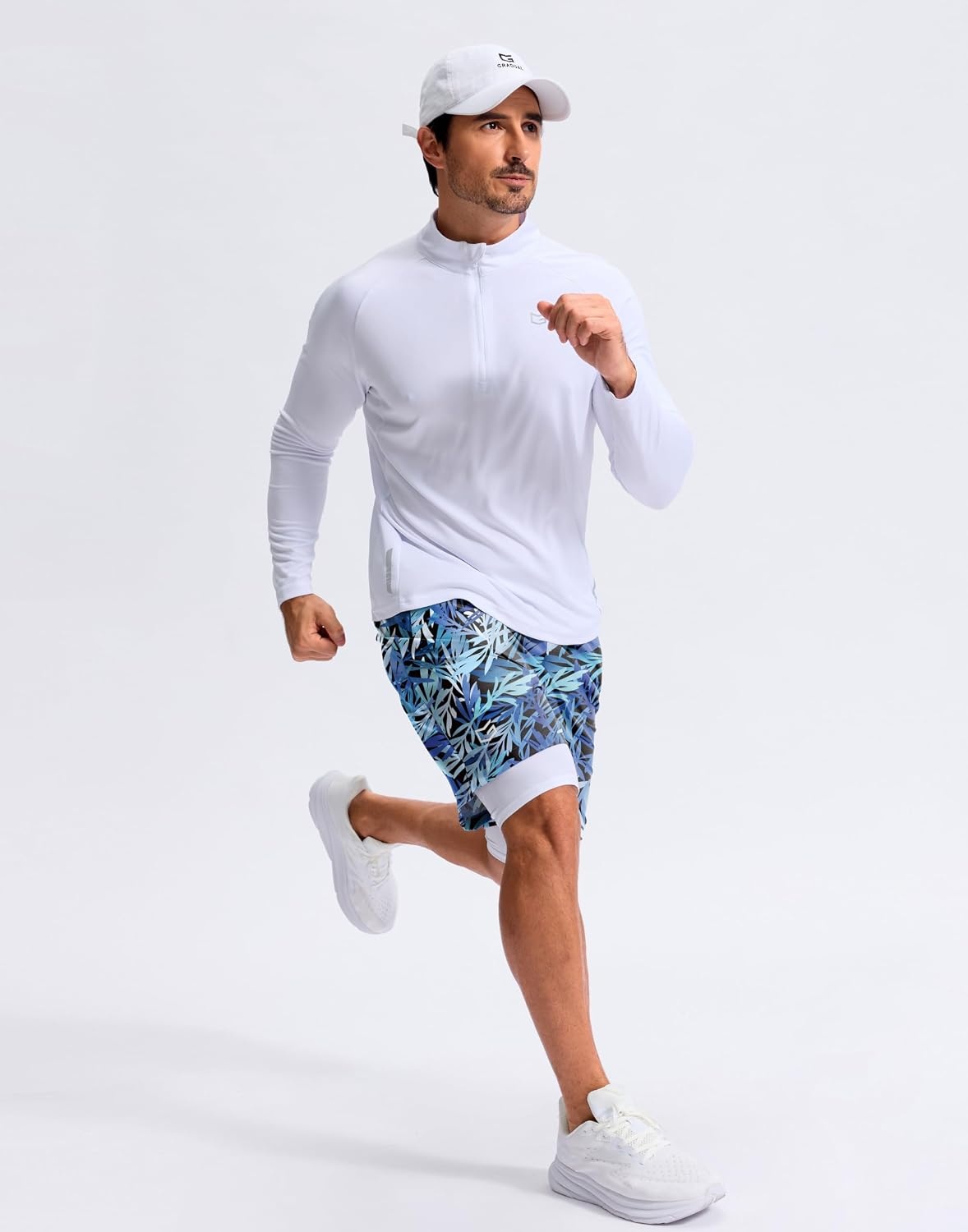 image:imageG Gradual Mens Running Gym Shorts with Compression Liner 5 7 9 Quick Dry Workout Athletic Shorts for Men Zipper PocketsBlue Dynamic