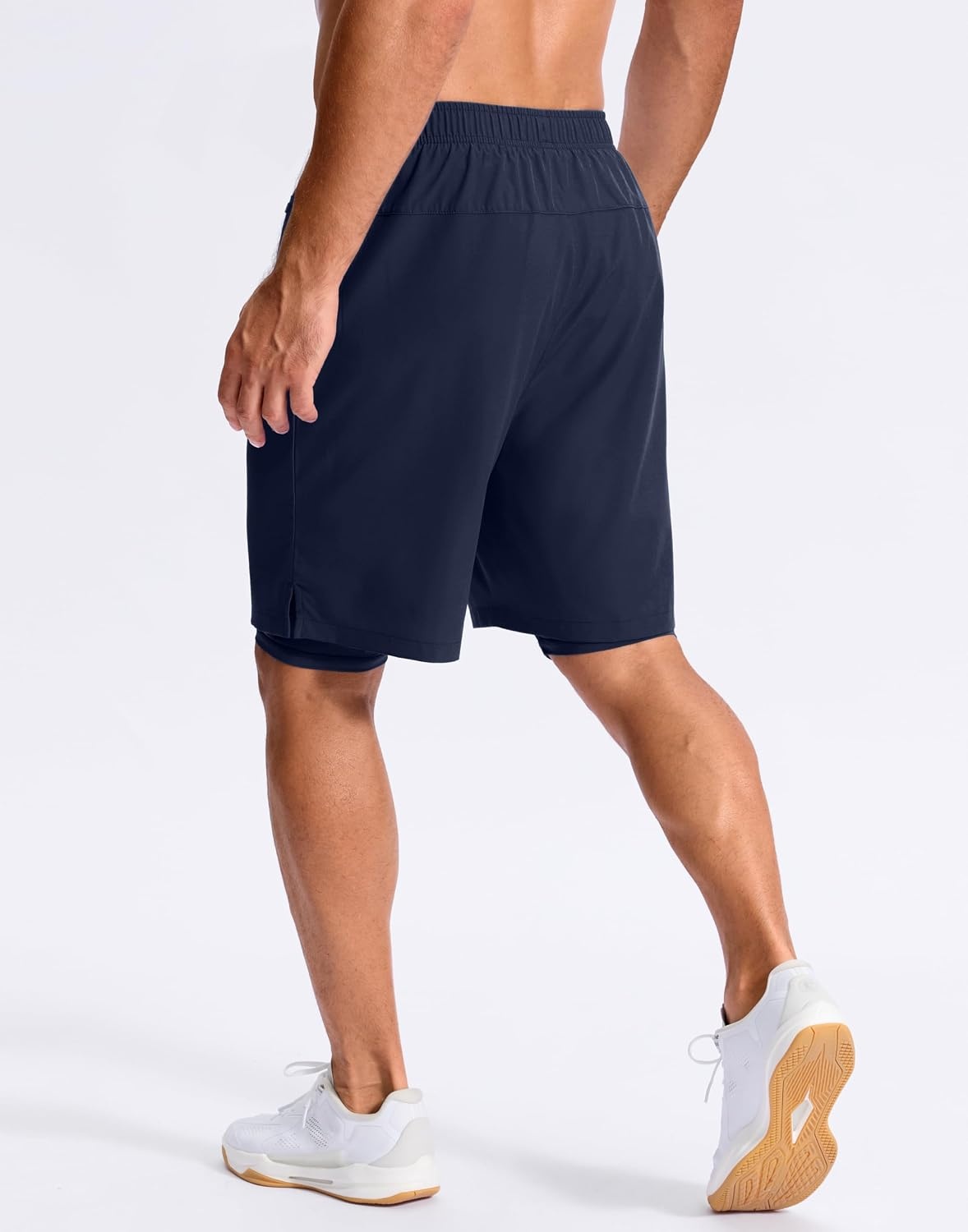 image:imageG Gradual Mens Running Gym Shorts with Compression Liner 5 7 9 Quick Dry Workout Athletic Shorts for Men Zipper PocketsNavy