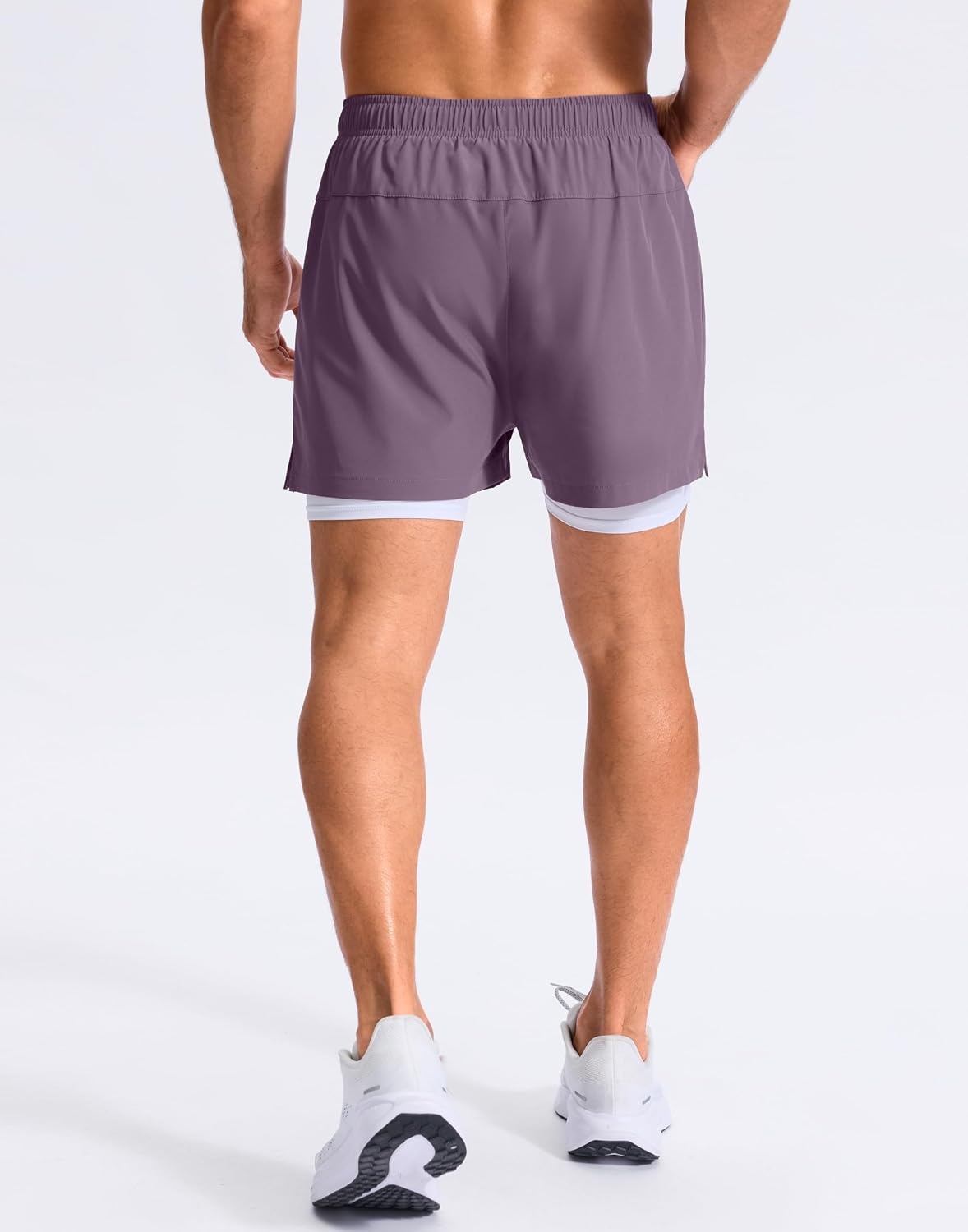 image:imageG Gradual Mens Running Gym Shorts with Compression Liner 5 7 9 Quick Dry Workout Athletic Shorts for Men Zipper PocketsPurple