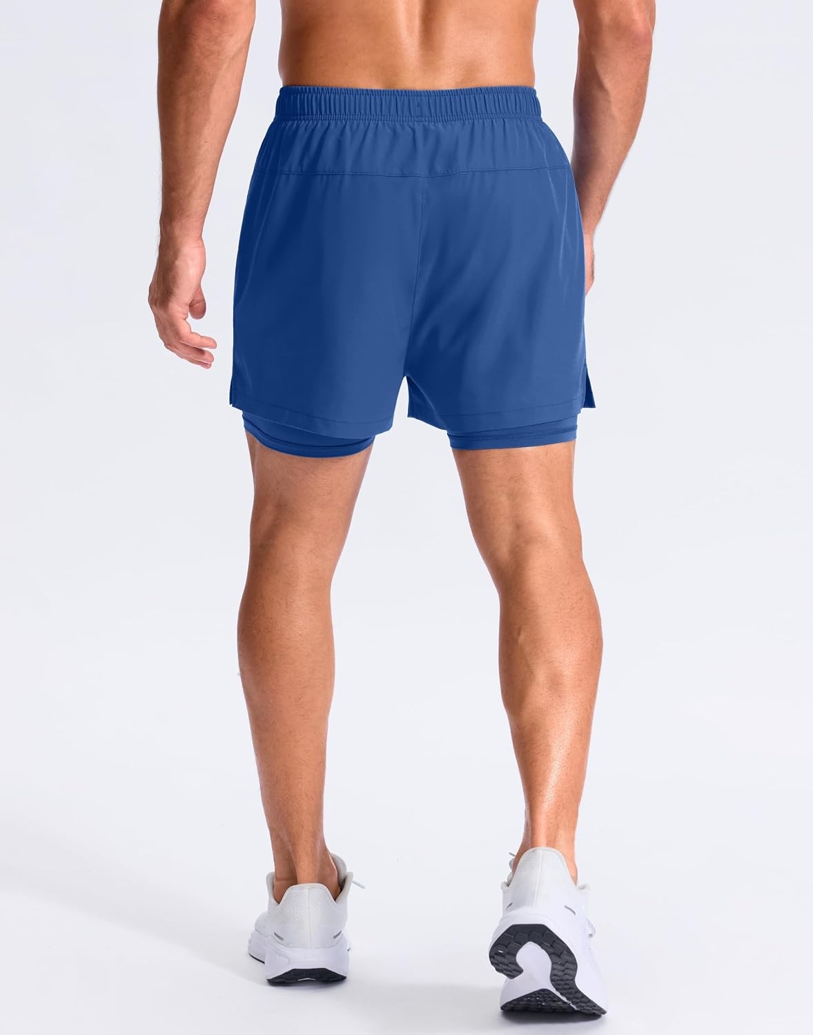 image:imageG Gradual Mens Running Gym Shorts with Compression Liner 5 7 9 Quick Dry Workout Athletic Shorts for Men Zipper PocketsRoyal Blue