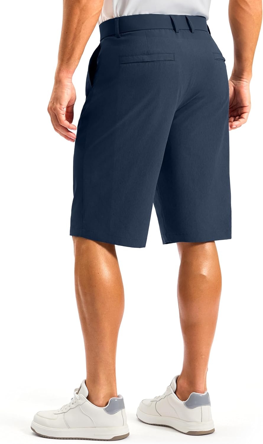 image:imageMens Golf Shorts 12 Long 4 Pockets Lightweight Knee Length Quick Dry Breathable Straight Fit Casual Hiking Work Travel ShortNavy Blue