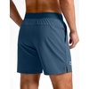 G Gradual Men’s Athletic Running Shorts Zip Pocket Quick Dry | Lightweight Moisture-Wicking Fabric, Flat Elastic Waistband, Drawcord Fit, 5″/7″/9″ Options, Gym Golf Tennis And Hiking(Blue Grey)