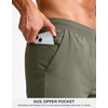 G Gradual Men’s Athletic Running Shorts Zip Pocket Quick Dry | Lightweight Moisture-Wicking Fabric, Flat Elastic Waistband, Drawcord Fit, 5″/7″/9″ Options, Gym Golf Tennis And Hiking(Grey Sage)