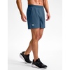 G Gradual Men’s Athletic Running Shorts Zip Pocket Quick Dry | Lightweight Moisture-Wicking Fabric, Flat Elastic Waistband, Drawcord Fit, 5″/7″/9″ Options, Gym Golf Tennis And Hiking(Blue Grey)