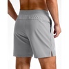 G Gradual Men’s Athletic Running Shorts Zip Pocket Quick Dry | Lightweight Moisture-Wicking Fabric, Flat Elastic Waistband, Drawcord Fit, 5″/7″/9″ Options, Gym Golf Tennis And Hiking(Bright Grey)