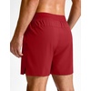 G Gradual Men’s Athletic Running Shorts Zip Pocket Quick Dry | Lightweight Moisture-Wicking Fabric, Flat Elastic Waistband, Drawcord Fit, 5″/7″/9″ Options, Gym Golf Tennis And Hiking(Red)