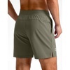 G Gradual Men’s Athletic Running Shorts Zip Pocket Quick Dry | Lightweight Moisture-Wicking Fabric, Flat Elastic Waistband, Drawcord Fit, 5″/7″/9″ Options, Gym Golf Tennis And Hiking(Grey Sage)